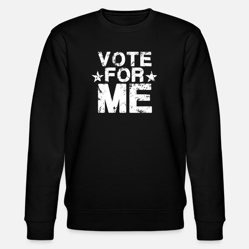VOTE For Me Weiß - Stanley/Stella Unisex Bio-Sweatshirt CHANGER  - Schwarz