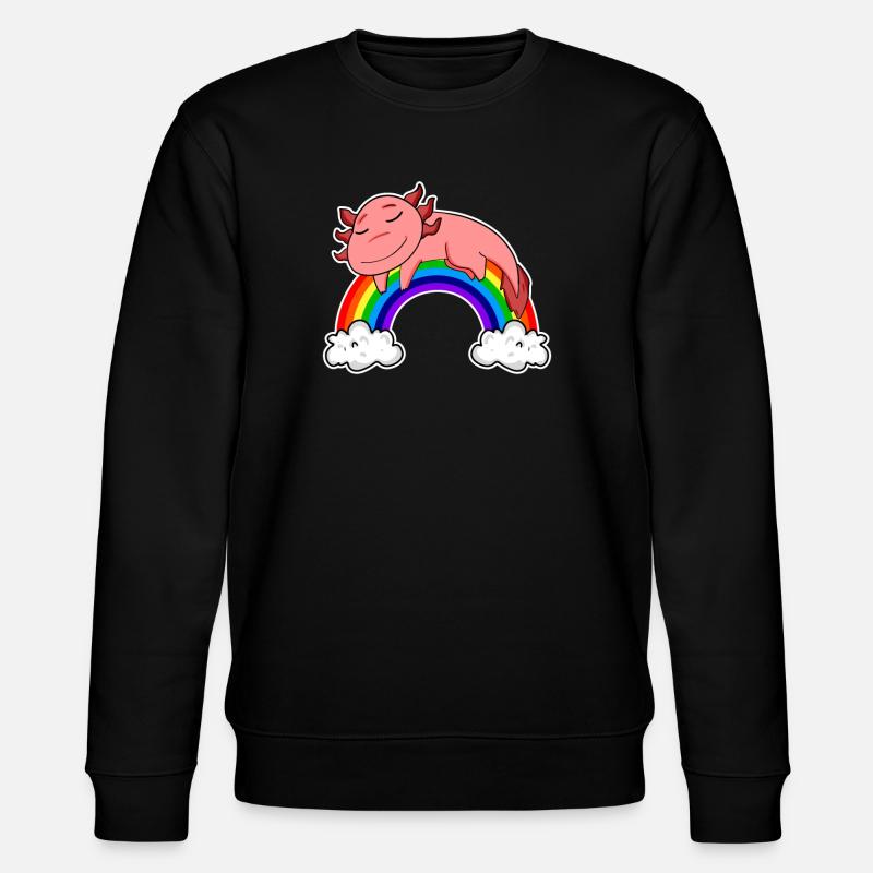 Axolotl Motif Enfants Rainbow Sleeping - Sweat bio CHANGER Stanley/Stella Unisexe - noir