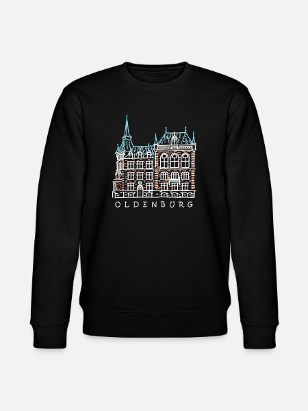 Oldenburg, Old Town, Germany Drawing - Stanley/Stella CHANGER Unisex Organic Sweatshirt - black