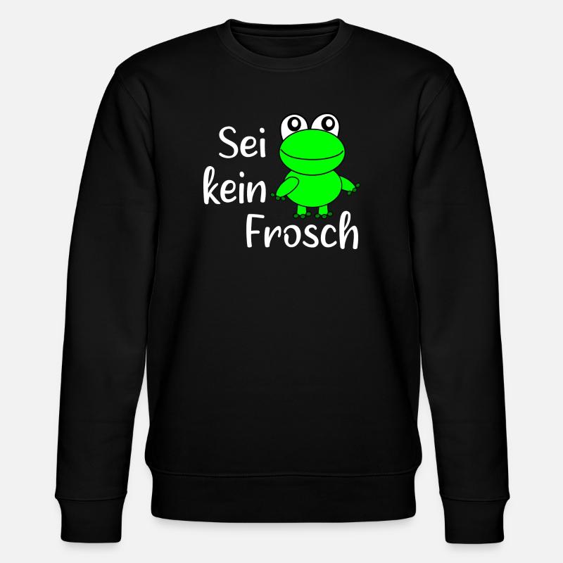 Fasching, Karneval, Kostüm, Frosch - Stanley/Stella Unisex Bio-Sweatshirt CHANGER  - Schwarz