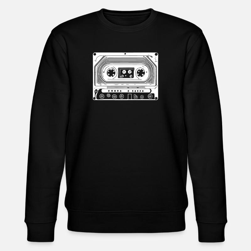 Retro Design Audio Cassette - Stanley/Stella CHANGER Unisex Organic Sweatshirt - black