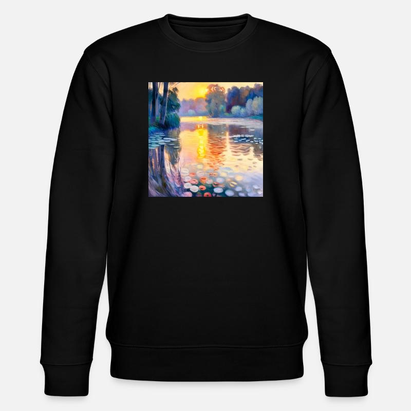 Landschafts-Impressionismus - Stanley/Stella Unisex Bio-Sweatshirt CHANGER  - Schwarz