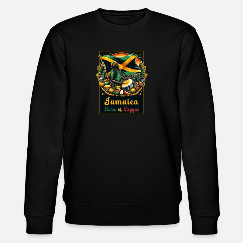 Jamaika das Zuhause des Reggae - Stanley/Stella Unisex Bio-Sweatshirt CHANGER  - Schwarz