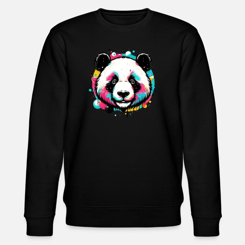 Panda - Stanley/Stella Unisex Bio-Sweatshirt CHANGER  - Schwarz