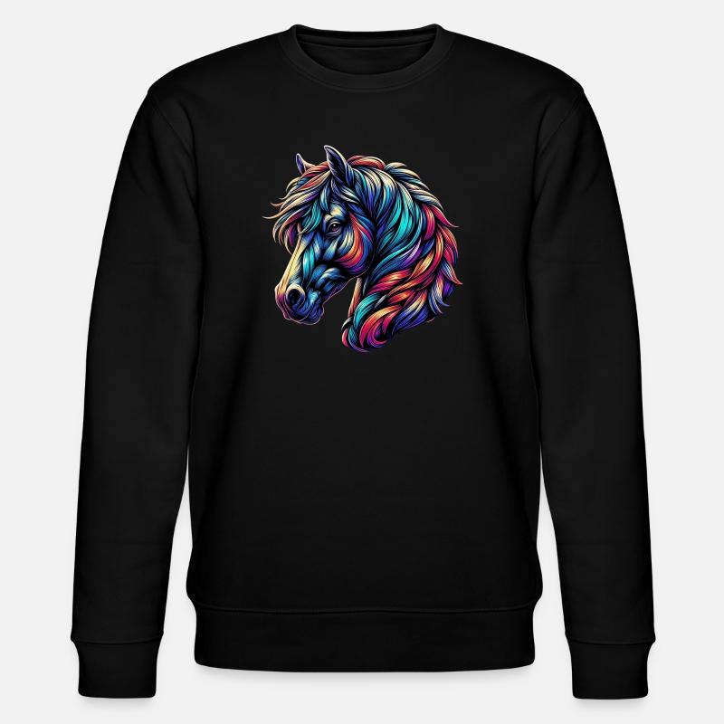 Horse - Stanley/Stella CHANGER Unisex Organic Sweatshirt - black