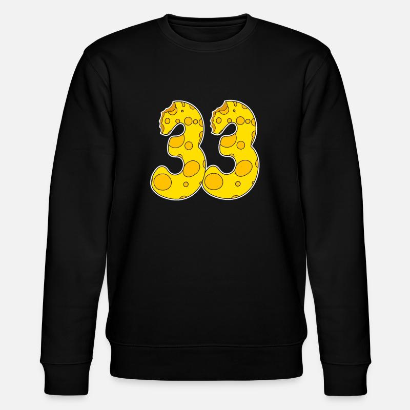 33 Jahre Lustig Käse - Stanley/Stella Unisex Bio-Sweatshirt CHANGER  - Schwarz
