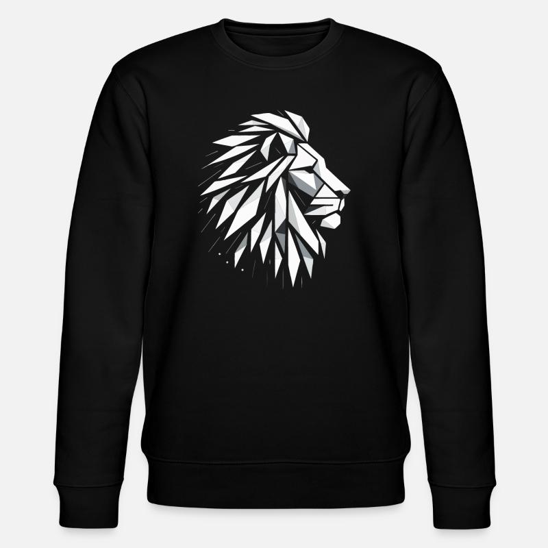 Tête de Lion Polygone Art - Sweat bio CHANGER Stanley/Stella Unisexe - noir