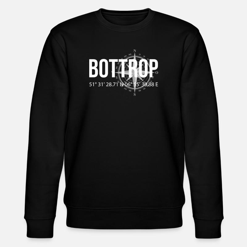 Koordinaten Bottrop - Stanley/Stella Unisex Bio-Sweatshirt CHANGER  - Schwarz
