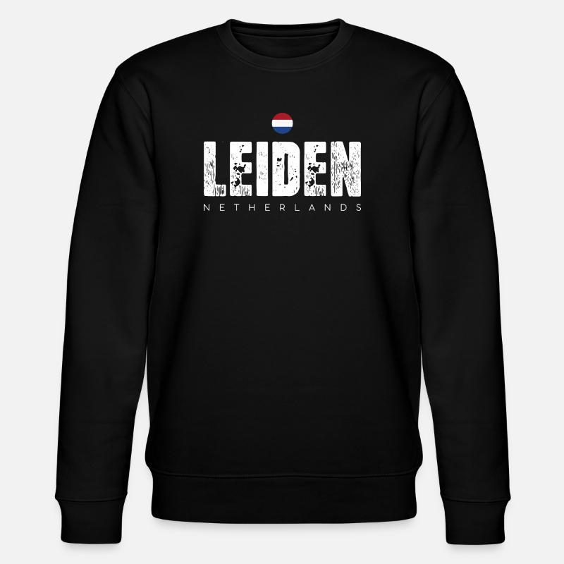 Leiden City Distressed Print - Stanley/Stella Unisex Bio-Sweatshirt CHANGER - Schwarz