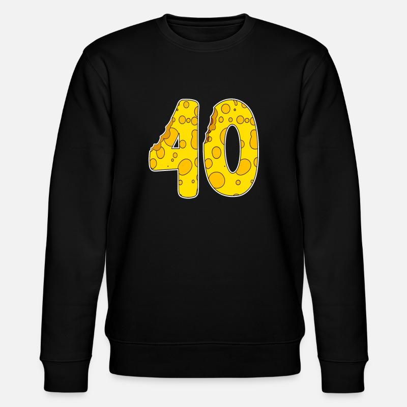40 Jahre Lustig Käse - Stanley/Stella Unisex Bio-Sweatshirt CHANGER  - Schwarz