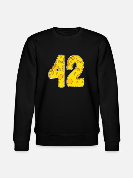 42 years of Lustig Käse - Stanley/Stella CHANGER Unisex Organic Sweatshirt - black