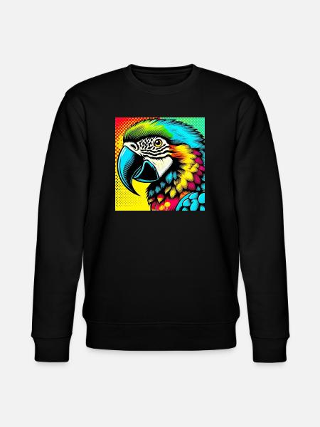 Parrot Pop Art - Stanley/Stella CHANGER Unisex Organic Sweatshirt - black