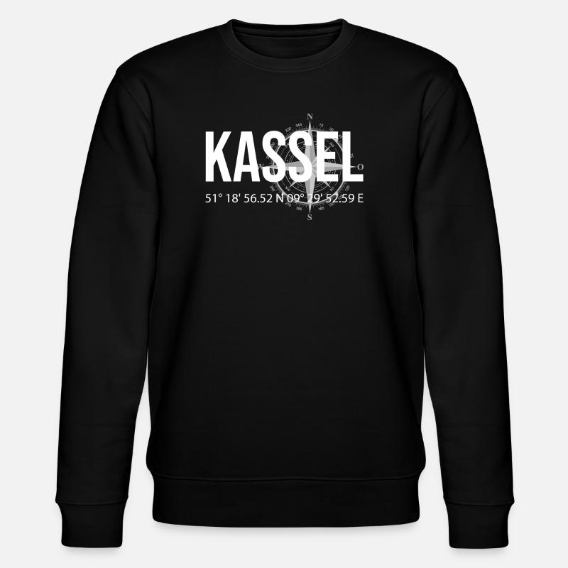 Koordinaten Kassel - Stanley/Stella Unisex Bio-Sweatshirt CHANGER  - Schwarz