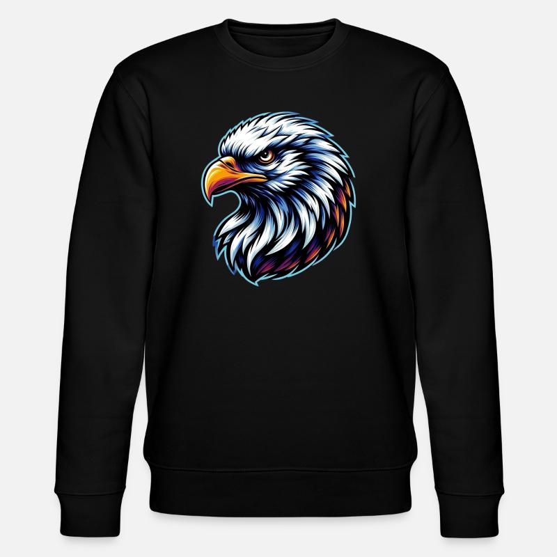 Bald Eagle - Stanley/Stella CHANGER Unisex Organic Sweatshirt - black
