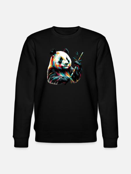 Panda - Stanley/Stella Unisex Bio-Sweatshirt CHANGER - Schwarz