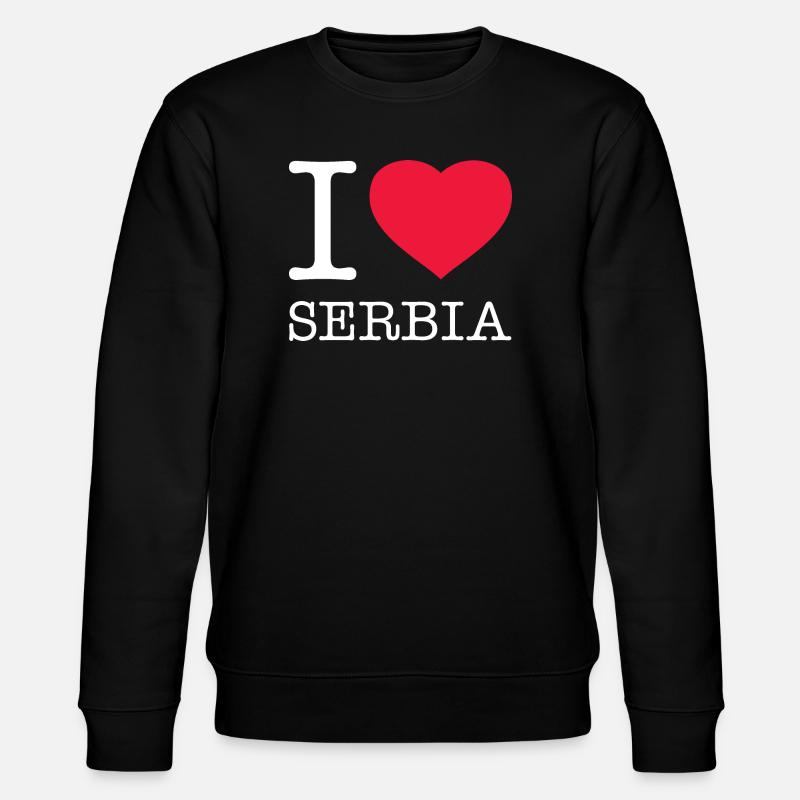 J’AIME LA SERBIE Serbien - Sweat bio CHANGER Stanley/Stella Unisexe - noir