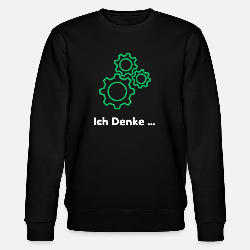 Denkende Zahnräder Design - Stanley/Stella Unisex Bio-Sweatshirt CHANGER  - Schwarz