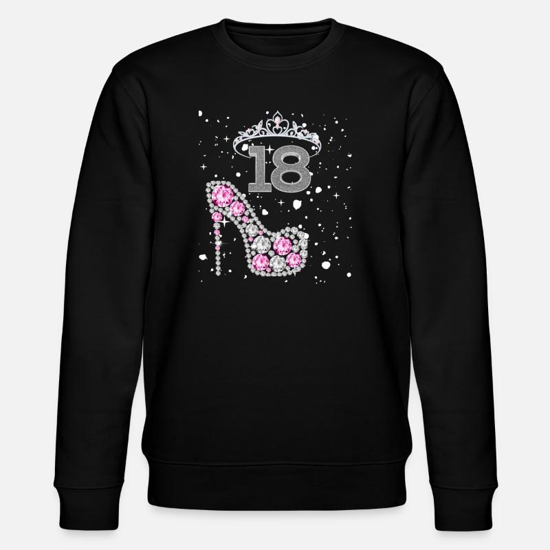 18th Birthday Design - Stanley/Stella CHANGER Unisex Organic Sweatshirt - black