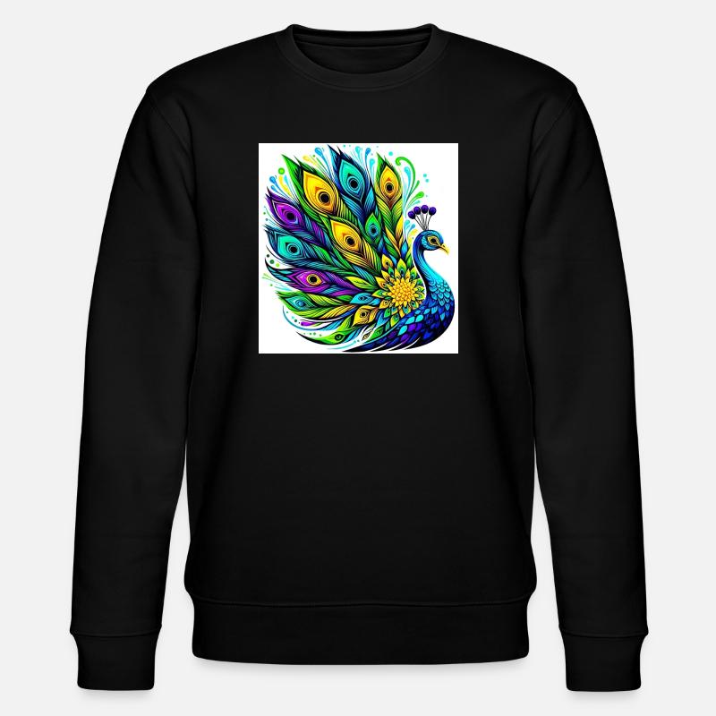 Peacock - Stanley/Stella CHANGER Unisex Organic Sweatshirt - black