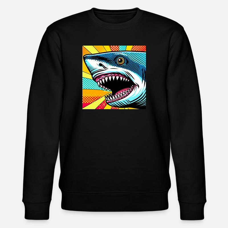 Requin Pop Art - Sweat bio CHANGER Stanley/Stella Unisexe - noir