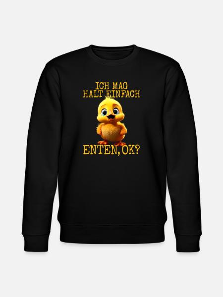 Duck Cute Ducklings I just like ducks - Stanley/Stella CHANGER Unisex Organic Sweatshirt - black