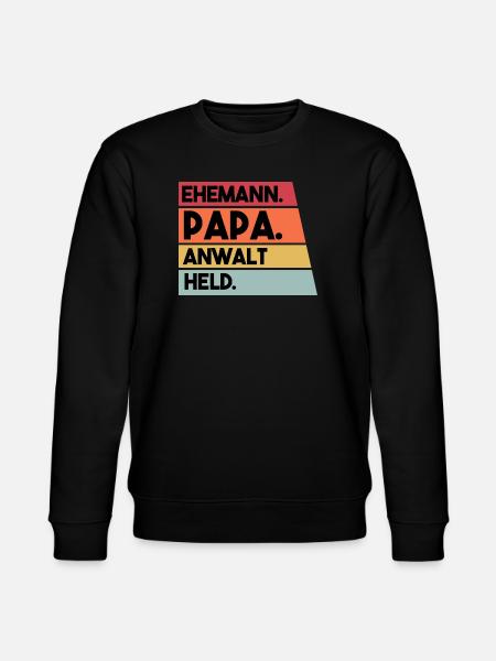 Ehemann Papa Anwalt Held - Stanley/Stella Unisex Bio-Sweatshirt CHANGER  - Schwarz