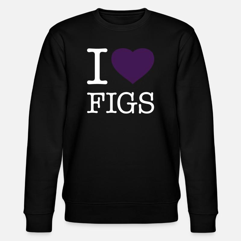 I LOVE FIGS - Stanley/Stella CHANGER Unisex Organic Sweatshirt - black