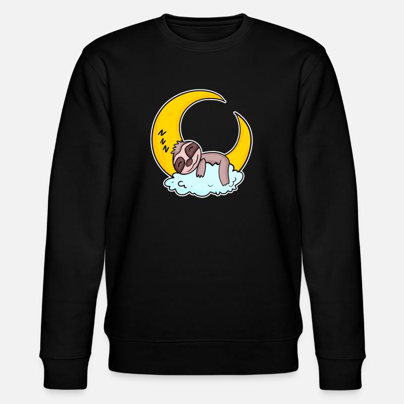 Sloth Motif - Stanley/Stella CHANGER Unisex Organic Sweatshirt - black