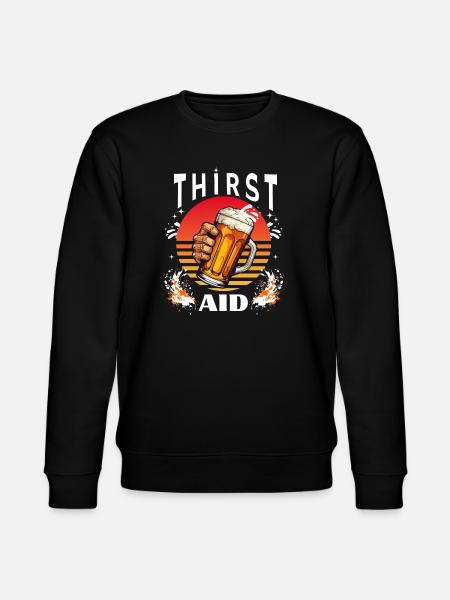 Thirst Aid - Drinking Shirt - Stanley/Stella CHANGER Unisex Organic Sweatshirt - black