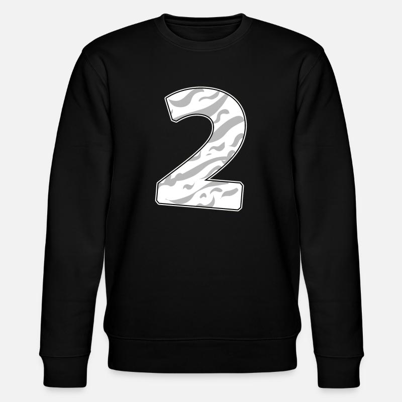 Nummer 2 Zahl Ziffer - Stanley/Stella Unisex Bio-Sweatshirt CHANGER - Schwarz