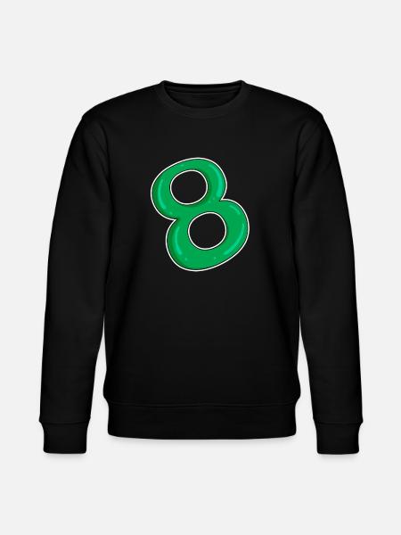 Eight - 8 - Green - Stanley/Stella CHANGER Unisex Organic Sweatshirt - black