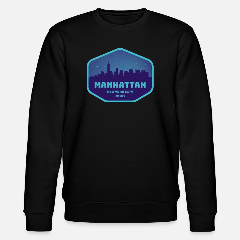 Manhattan, Nueva York - Sudadera ecológica unisex CHANGER de Stanley/Stella - negro