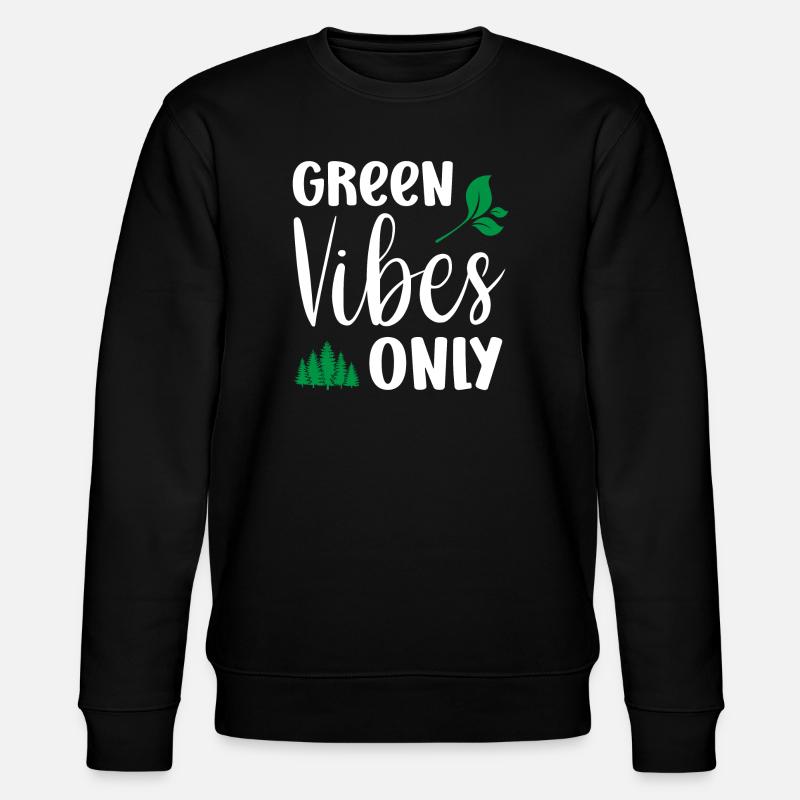 Nur grüne Vibes - Stanley/Stella Unisex Bio-Sweatshirt CHANGER  - Schwarz