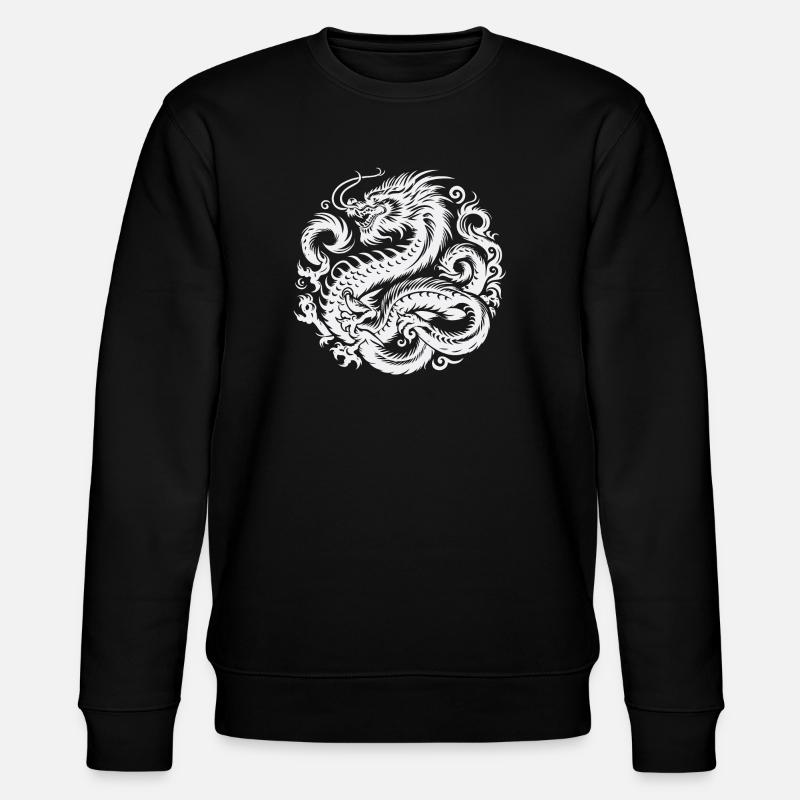 Chinesisches Drachen-Tattoo - Stanley/Stella Unisex Bio-Sweatshirt CHANGER - Schwarz