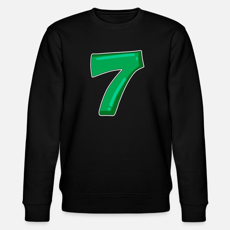 Number 7 Number - Stanley/Stella CHANGER Unisex Organic Sweatshirt - black