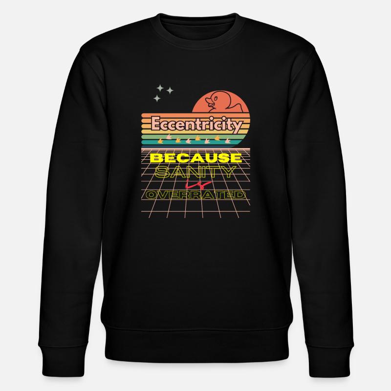 Eccentricity Neon Retro-Druck - Stanley/Stella Unisex Bio-Sweatshirt CHANGER  - Schwarz