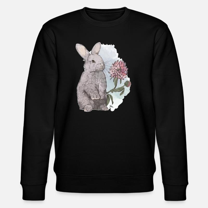 Veganuary 2024 Rabbit - Stanley/Stella CHANGER Unisex Organic Sweatshirt - black