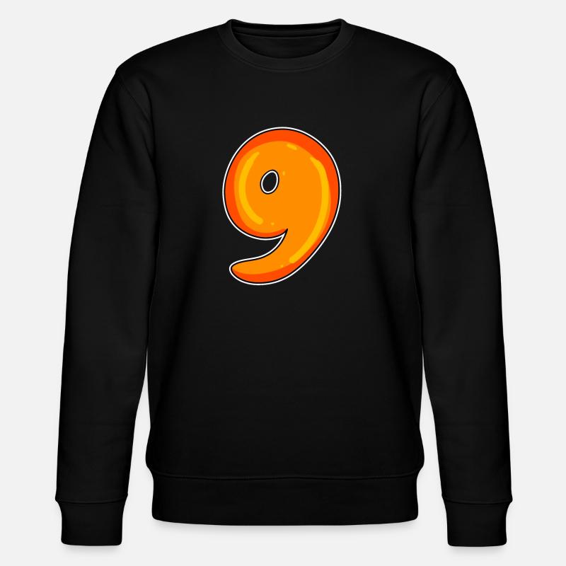 Nine - 9 Motif - Stanley/Stella CHANGER Unisex Organic Sweatshirt - black