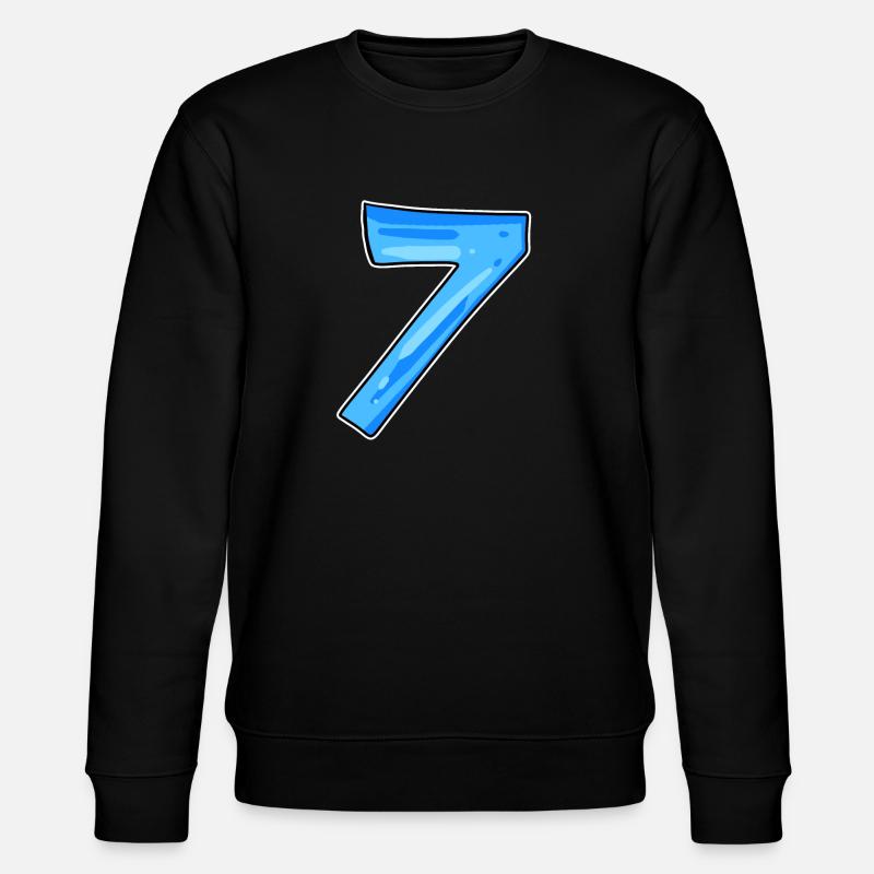 7 Number - Stanley/Stella CHANGER Unisex Organic Sweatshirt - black