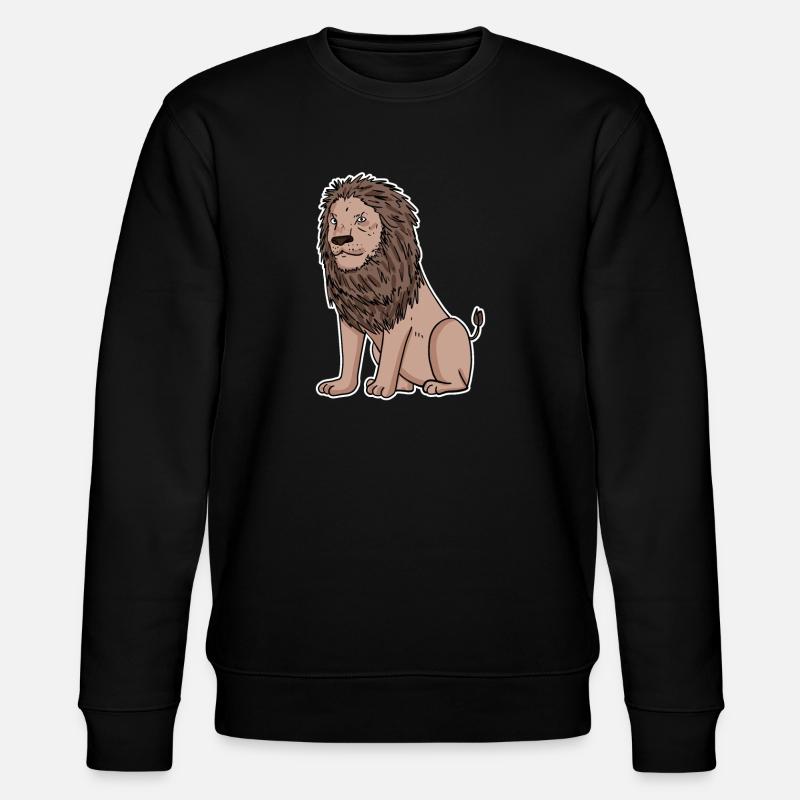 Löwe Motiv - Stanley/Stella Unisex Bio-Sweatshirt CHANGER  - Schwarz