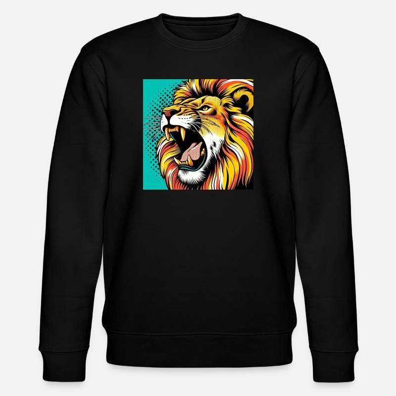 Lion Pop Art - Sweat bio CHANGER Stanley/Stella Unisexe - noir