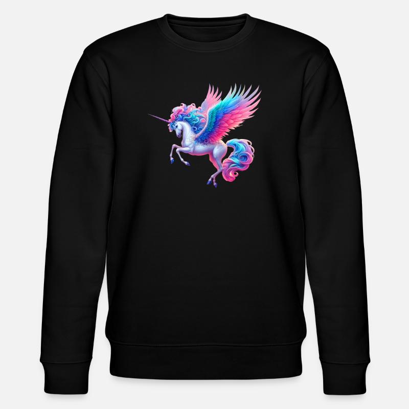 Licorne (02) - Sweat bio CHANGER Stanley/Stella Unisexe - noir