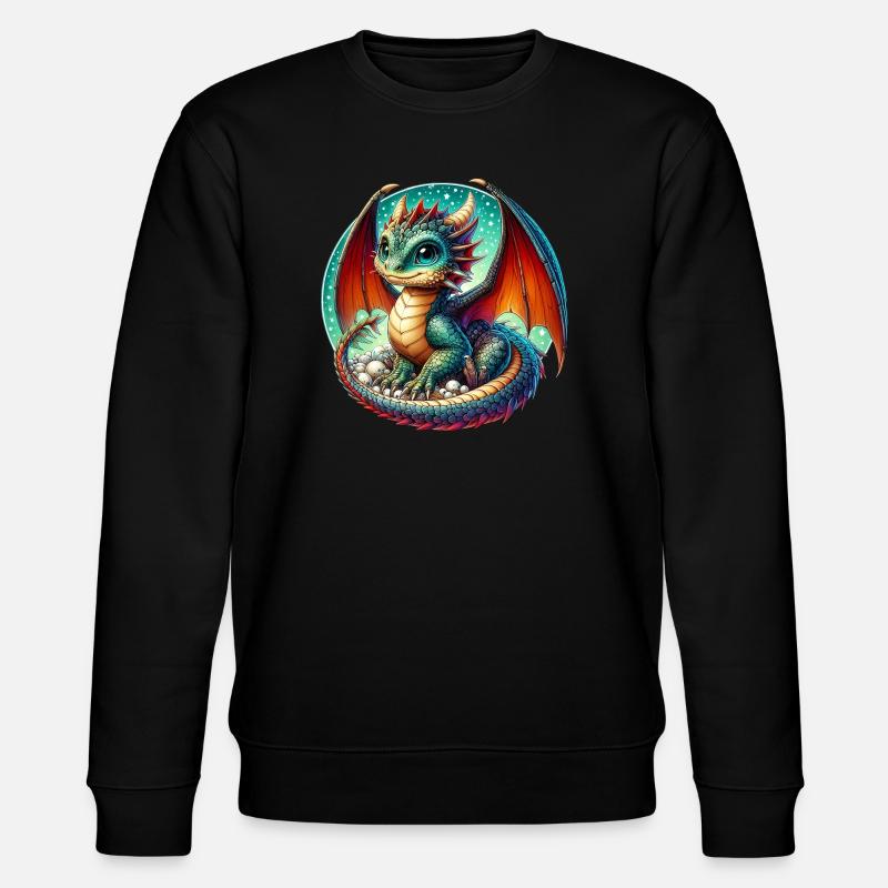 Drache - Stanley/Stella Unisex Bio-Sweatshirt CHANGER - Schwarz