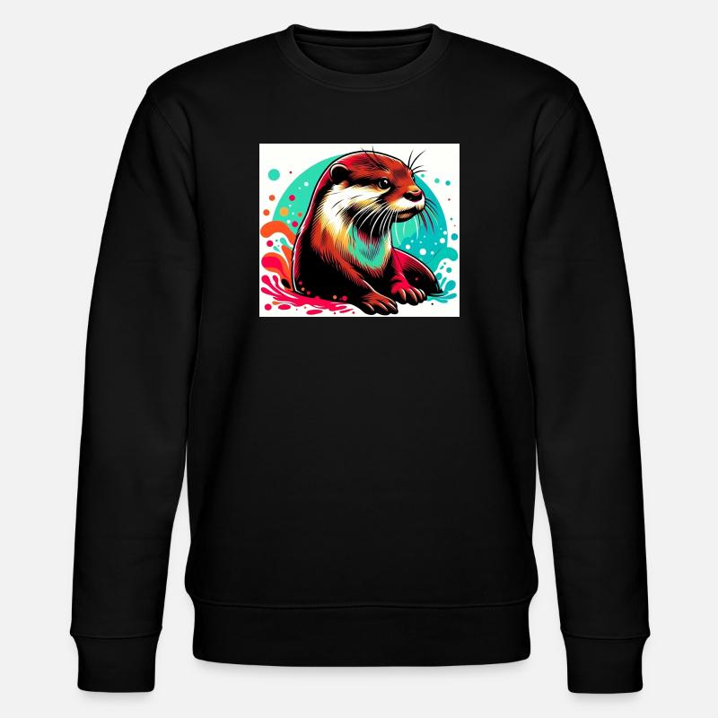 Otter - Stanley/Stella Unisex Bio-Sweatshirt CHANGER  - Schwarz