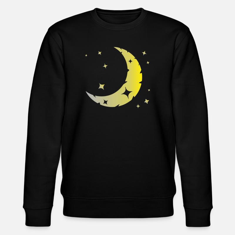 Mond und Sterne - Stanley/Stella Unisex Bio-Sweatshirt CHANGER  - Schwarz