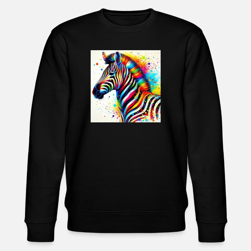 Zebra - Stanley/Stella Unisex Bio-Sweatshirt CHANGER  - Schwarz