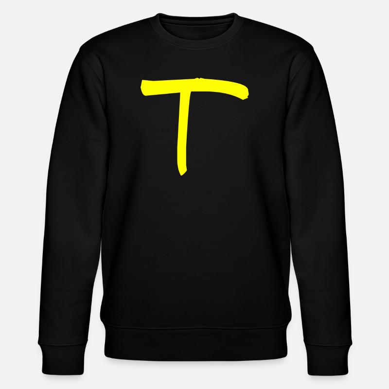 Buchstabe T - Stanley/Stella Unisex Bio-Sweatshirt CHANGER  - Schwarz