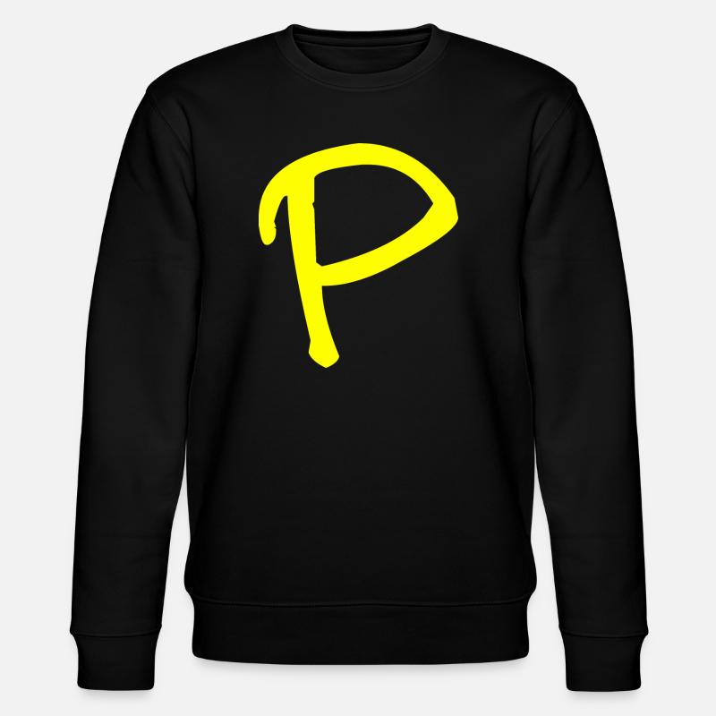Buchstabe P - Stanley/Stella Unisex Bio-Sweatshirt CHANGER  - Schwarz
