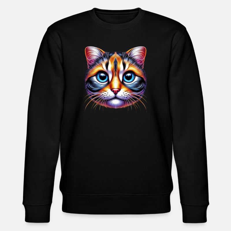 Katze - Stanley/Stella Unisex Bio-Sweatshirt CHANGER  - Schwarz