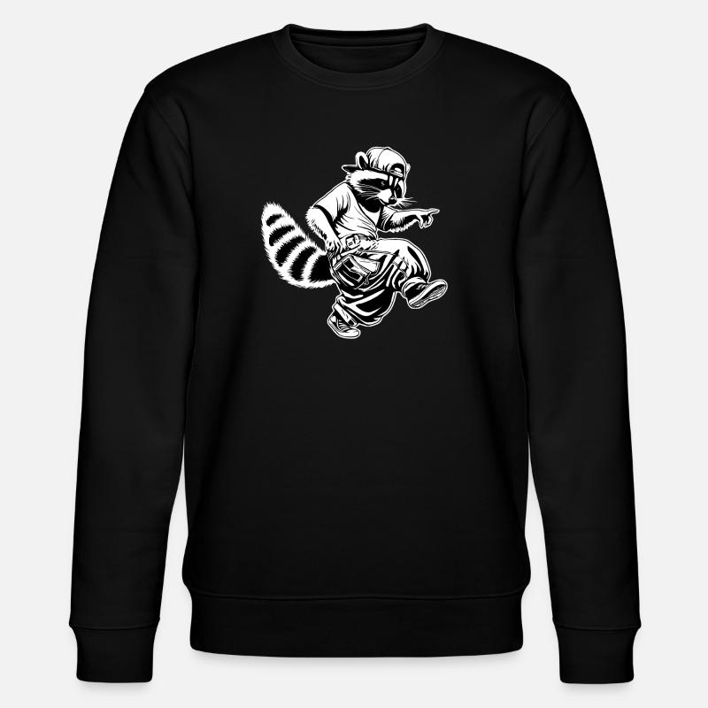 Hiphop-Waschbär - Stanley/Stella Unisex Bio-Sweatshirt CHANGER  - Schwarz